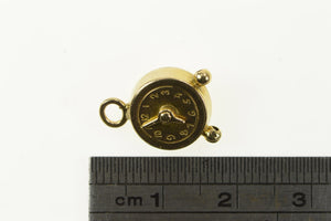 14K 3D Alarm Clock Classic Time Symbol Charm/Pendant Yellow Gold