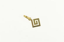 Load image into Gallery viewer, 14K Squared Swirl Spiral Geometric Charm/Pendant Yellow Gold