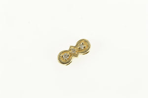 14K Victorian Diamond Bow Spacer Slide Bracelet Charm/Pendant Yellow Gold