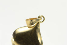 Load image into Gallery viewer, 14K Puffy Tear Drop Simple Vintage Statement Pendant Yellow Gold