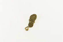 Load image into Gallery viewer, 14K 3D Flower Sandal Flip Flop Beach Shoe Charm/Pendant Yellow Gold