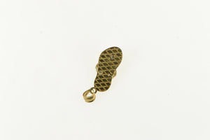 14K 3D Flower Sandal Flip Flop Beach Shoe Charm/Pendant Yellow Gold