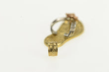 Load image into Gallery viewer, 14K 3D Flower Sandal Flip Flop Beach Shoe Charm/Pendant Yellow Gold