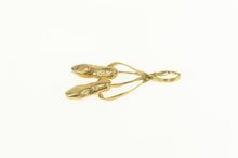 Load image into Gallery viewer, 14K 3D Ballerina Ballet Slippers Dance Shoes Charm/Pendant Yellow Gold