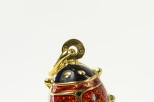 Load image into Gallery viewer, 14K 3D Enamel Lady Bug Good Luck Symbol Charm/Pendant Yellow Gold