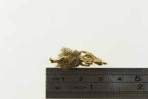 14K Articulated Hawaiian Traditional Hula Dancer Charm/Pendant Yellow Gold