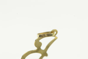 14K J Cursive Initial Monogram Name Letter Charm/Pendant Yellow Gold