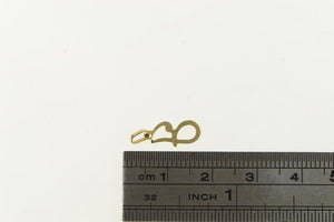 14K J Cursive Initial Monogram Name Letter Charm/Pendant Yellow Gold
