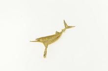 Load image into Gallery viewer, 14K Marlin Trophy Fishing Fish Ocean Animal Pendant Yellow Gold