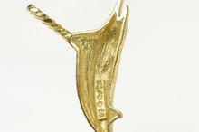 Load image into Gallery viewer, 14K Marlin Trophy Fishing Fish Ocean Animal Pendant Yellow Gold