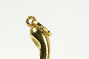 18K Italian Horn Traditional Protection Symbol Charm/Pendant Yellow Gold