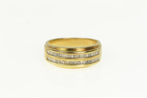 14K 1.00 Ctw Diamond Tiered Mens' Wedding Band Ring Yellow Gold