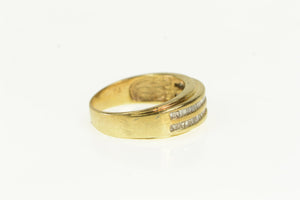 14K 1.00 Ctw Diamond Tiered Mens' Wedding Band Ring Yellow Gold