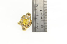 Load image into Gallery viewer, 14K Yellow Sapphire Fancy Diamond Cluster Ring Yellow Gold