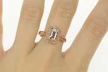 Load image into Gallery viewer, 14K 1.84 Ctw Morganite Diamond Halo Engagement Ring Rose Gold