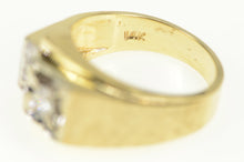 Load image into Gallery viewer, 14K 0.20 Ctw Diamond Squared Men&#39;s Statement Ring Yellow Gold