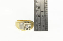 Load image into Gallery viewer, 14K 0.20 Ctw Diamond Squared Men&#39;s Statement Ring Yellow Gold
