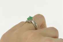 Load image into Gallery viewer, 14K 1.30 Ctw Emerald Diamond Halo Engagement Ring White Gold