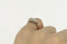 Load image into Gallery viewer, 14K 0.30 Ctw 1950&#39;s Diamond Tiered Wedding Band Ring White Gold
