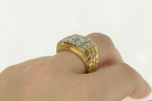Load image into Gallery viewer, 14K 1.00 Ctw Diamond Squared Cluster Men&#39;s Ring White Gold