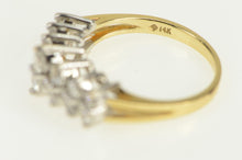 Load image into Gallery viewer, 14K 1.00 Ctw Diamond Graduated Squared Cluster Ring Yellow Gold