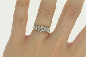 14K 1.00 Ctw Diamond Graduated Squared Cluster Ring Yellow Gold