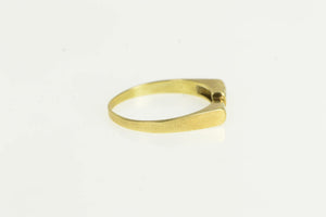14K Squared Diamond Men's Ornate Statement Ring Yellow Gold