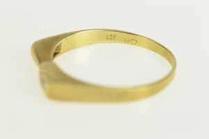 14K Squared Diamond Men's Ornate Statement Ring Yellow Gold