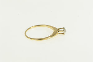 14K 0.17 Ct Victorian Old European Cut Diamond Ring Yellow Gold
