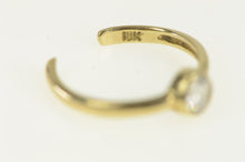 Load image into Gallery viewer, 10K Round Solitaire Vintage CZ Open Back Toe Ring Yellow Gold