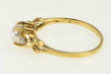 Load image into Gallery viewer, 14K Pearl Diamond Vintage Classic Statement Ring Yellow Gold