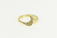 Load image into Gallery viewer, 14K 1950&#39;s Diamond Curve Wavy Statement Band Ring Yellow Gold