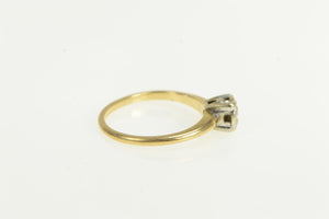 14K 1940's Diamond Solitaire Vintage Engagement Ring Yellow Gold