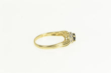 Load image into Gallery viewer, 14K Sapphire Diamond Halo Classic Engagement Ring Yellow Gold