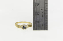 Load image into Gallery viewer, 14K Sapphire Diamond Halo Classic Engagement Ring Yellow Gold