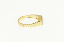 Load image into Gallery viewer, 14K Emerald Cut Peridot Diamond Accent Ring Yellow Gold