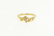 Load image into Gallery viewer, 14K Diamond Ornate Textured Cluster Nugget Ring Yellow Gold