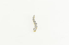 Load image into Gallery viewer, 10K Graduated Diamond Wavy Journey Symbol Pendant Yellow Gold