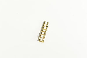 10K Graduated Diamond Wavy Journey Symbol Pendant Yellow Gold