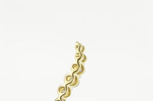 10K Graduated Diamond Wavy Journey Symbol Pendant Yellow Gold