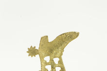 Load image into Gallery viewer, 14K Heart Cowboy Boot Southern Motif Cowgirl Charm/Pendant Yellow Gold