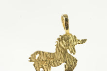 Load image into Gallery viewer, 14K Diamond Cut Unicorn Unique Symbol Charm/Pendant Yellow Gold