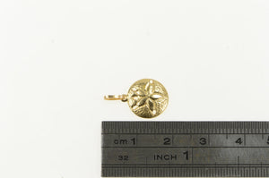 14K High Relief Sand Dollar Beach Sea Shell Charm/Pendant Yellow Gold