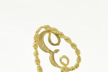 Load image into Gallery viewer, 14K E Cursive Letter Name Initial Heart Valentine Charm/Pendant Yellow Gold