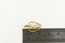 Load image into Gallery viewer, 14K E Cursive Letter Name Initial Heart Valentine Charm/Pendant Yellow Gold