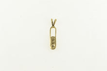 Load image into Gallery viewer, 14K Retro Diamond Vertical Bar Vintage Statement Pendant Yellow Gold
