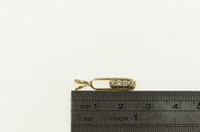 Load image into Gallery viewer, 14K Retro Diamond Vertical Bar Vintage Statement Pendant Yellow Gold