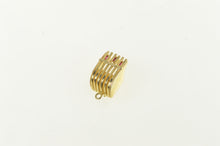 Load image into Gallery viewer, 14K 3D Ruby Hair Trimmer Guard Barber Stylist Charm/Pendant Yellow Gold