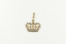 Load image into Gallery viewer, 14K Ornate Crown Tiara Royalty Queen King Charm/Pendant Yellow Gold