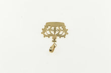 Load image into Gallery viewer, 14K Ornate Crown Tiara Royalty Queen King Charm/Pendant Yellow Gold